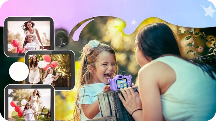 APARAT CYFROWY DLA DZIECI JEDNOROŻEC 48Mpx SELFIE KAMERA+KARTA 32GB MENU PL