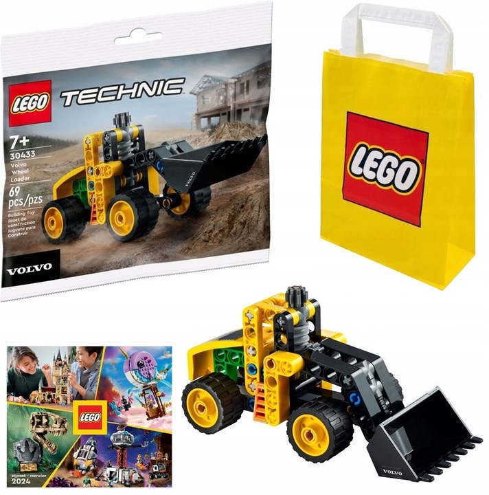 LEGO Technic 30433 Koparka Ładowarka Volvo Klocki 7+ Torba Katalog