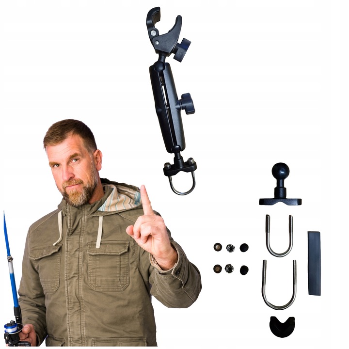 UCHWYT DO SILNIKA DZIOBOWEGO 9cm MOCOWANIE NA RELING Q-ERGO