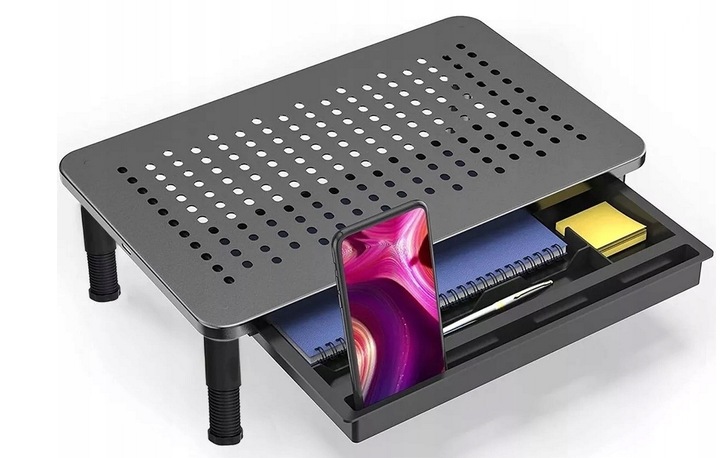 PODSTAWKA POD MONITOR DRUKARKE LAPTOPA Z SZUFLADĄ
