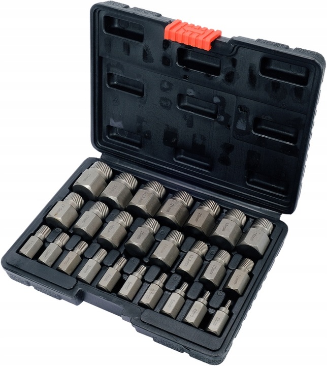 YATO ZESTAW 25 WYKRĘTAKÓW DO USZKODZONYCH ŚRUB WEWNĘTRZNYCH HEX TORX SPLINE