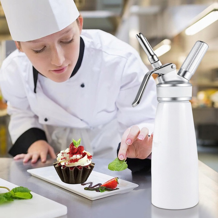 SYFON DO BITEJ ŚMIETANY 500 ML DOZOWNIK DO ŚMIETANY PISTOLET DO ŚMIETANY