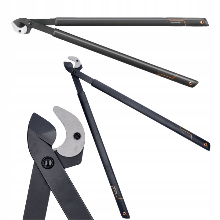 FISKARS L39 Sekator ogrodowy kowadełkowy dwuręczny hook SingleStep nożyce