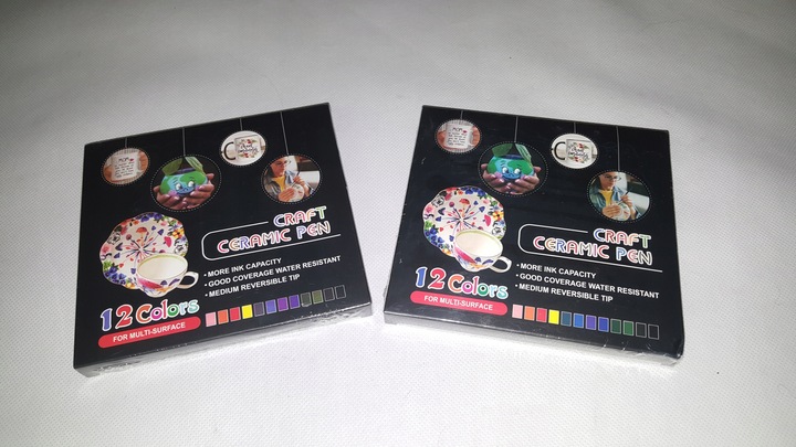 Pisaki do malowania ceramiki 12 kolorów RATEL