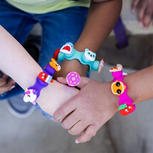 Biżuteria dla dzieci Plip Charms Zestaw różowy bransoletka FatBrainToy