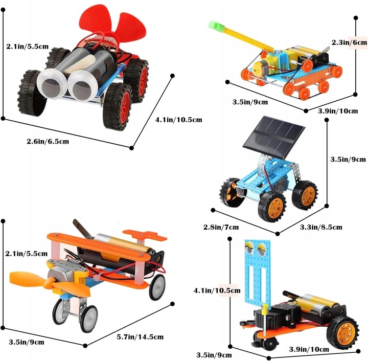 ZESTAW MAŁY ELEKTRONIK EKSPERYMENTY ZABAWKA ROBOT SAMOCHÓD ELEKTRYK NAUKA