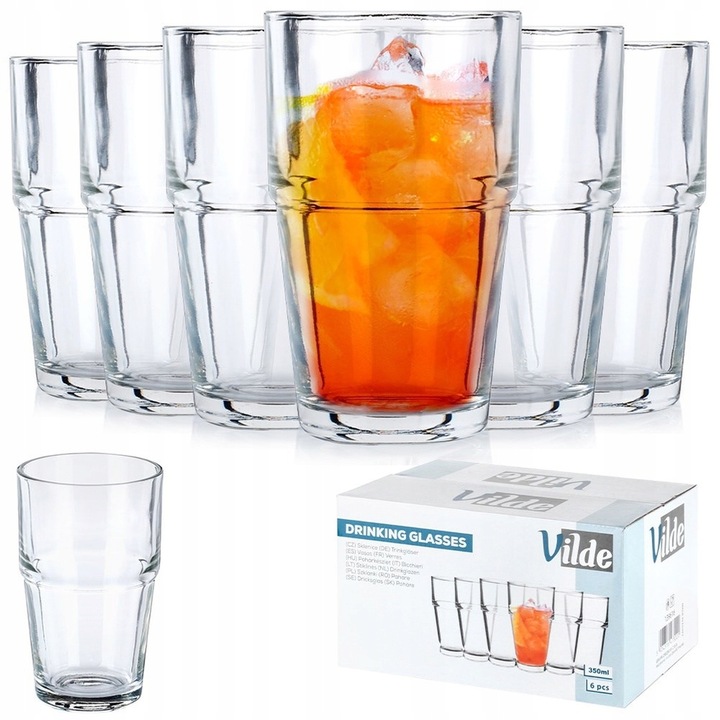 12x Szklanki DO NAPOJÓW wody soku kompotu zestaw komplet szklanek na napoje
