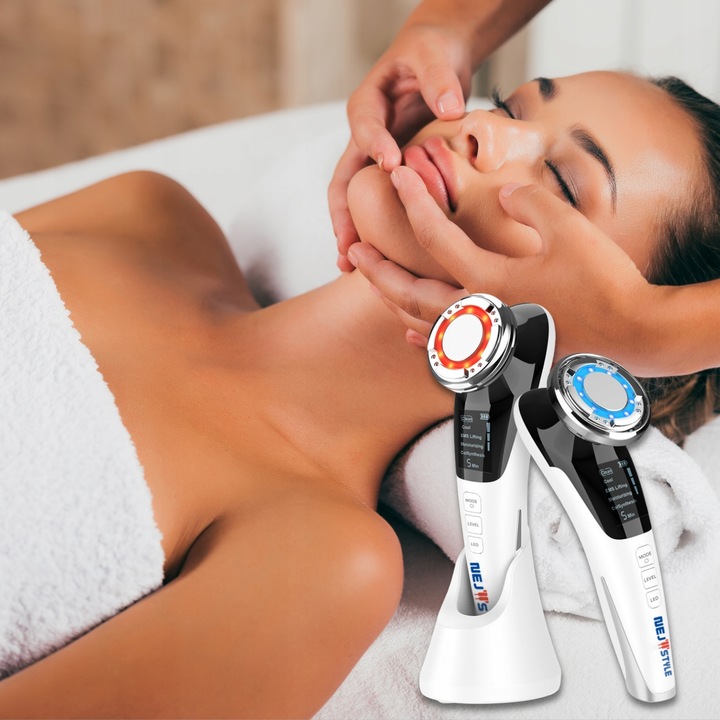 MEZOTERAPIA BEZIGŁOWA MASAŻER EMS TWARZY LIFTING 5w1 URZĄDZENIE DO MASAŻU