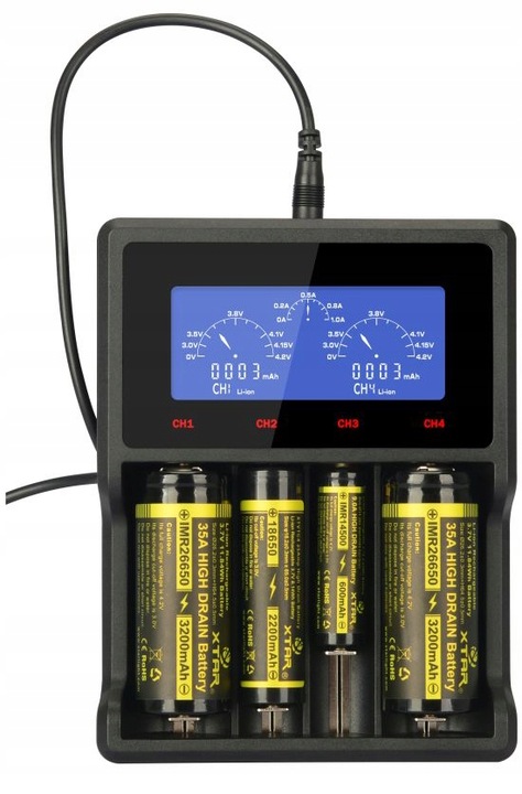 ŁADOWARKA DO BATERII AA 18650 26650 25500 R14 R20