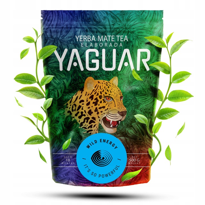 Yerba Mate Yaguar Wild Energy Energia 0,5kg 500g