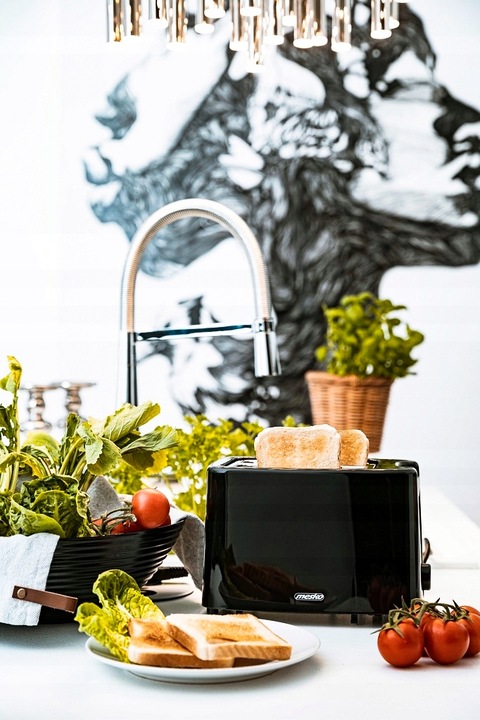 TOSTER PODWÓJNY CZARNY OPIEKACZ SANDWICH 900W