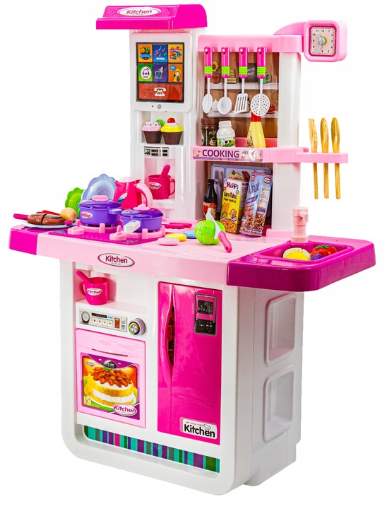 DUŻA KUCHNIA DLA DZIECI Kuchenka Akcesoria Światło