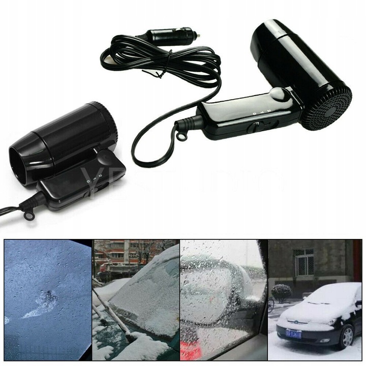 SUSZARKA DO WŁOSÓW, PRZENOŚNA SUSZARKA DO WŁOSÓW 12 V NA GORĄCO I ZIMNO