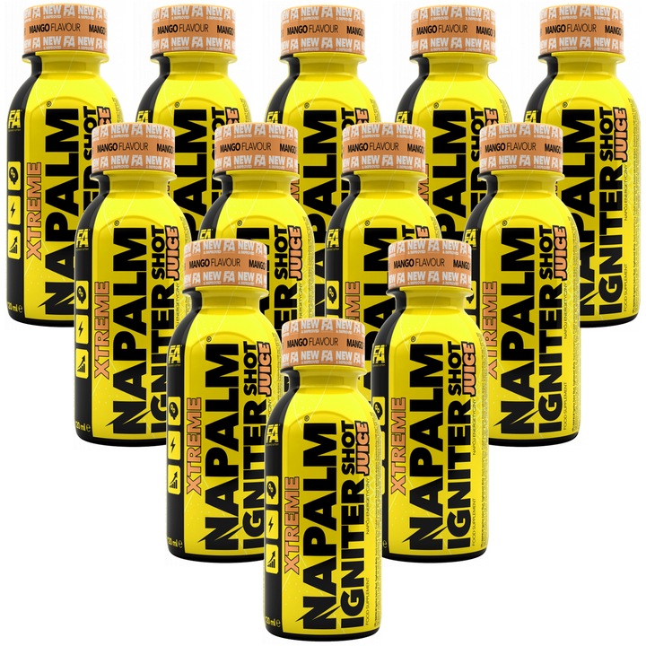 NAPALM JUICE SHOT ZESTAW 12 sztuk po 120ml SZOT PRZEDTRENINGÓWKA FA