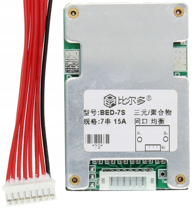 Moduł BMS 7s 15A Li-ion 29,4V 18650 Ładowarka