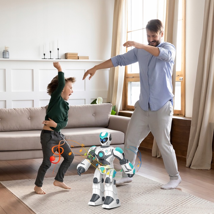 ROBOT DUŻY INTERAKTYWNY ZDALNIE GEST PROGRAMOWANY STEROWANIE GŁOSOWE LED