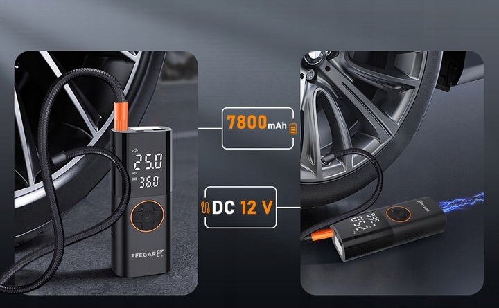 Kompresor samochodowy Feegar Pompka Rowerowa