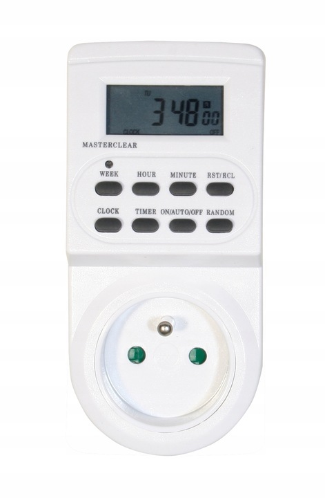 PROGRAMATOR CZASOWY ELEKTRONICZNY WŁĄCZNIK CYFROWY LCD WYŁĄCZNIK TIMER 7DNI