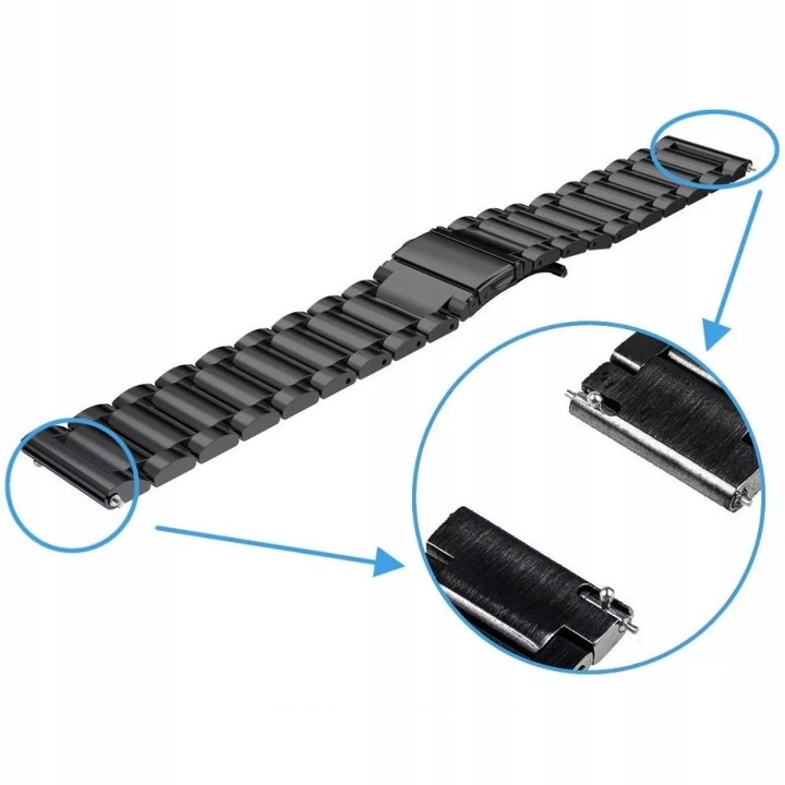 PASEK BRANSOLETA DO GARMIN VENU 2 / VENU 3 / VIVOACTIVE 4 45MM IMADŁO PINY