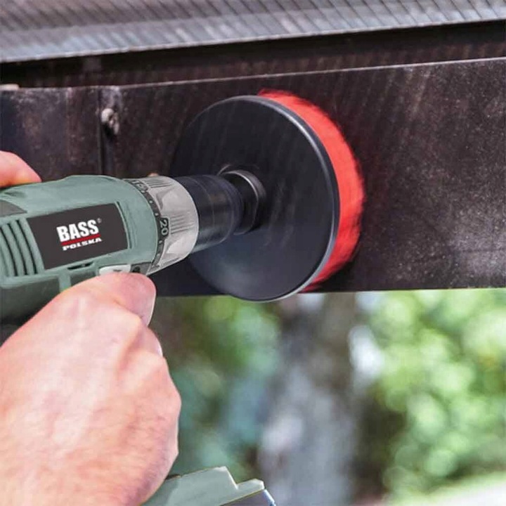 ZESTAW 3 X SZCZOTKA DO FELG NYLONOWA NA WIERTARKĘ