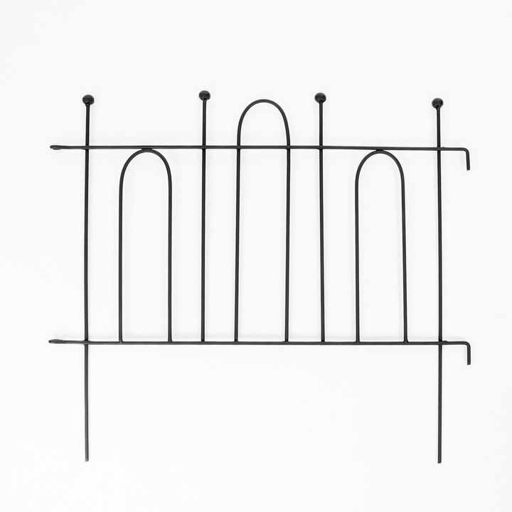 OGRODOWY PŁOT METALOWA PODPORA DO ROŚLIN PODPORY DO KWIATÓW CZARNY