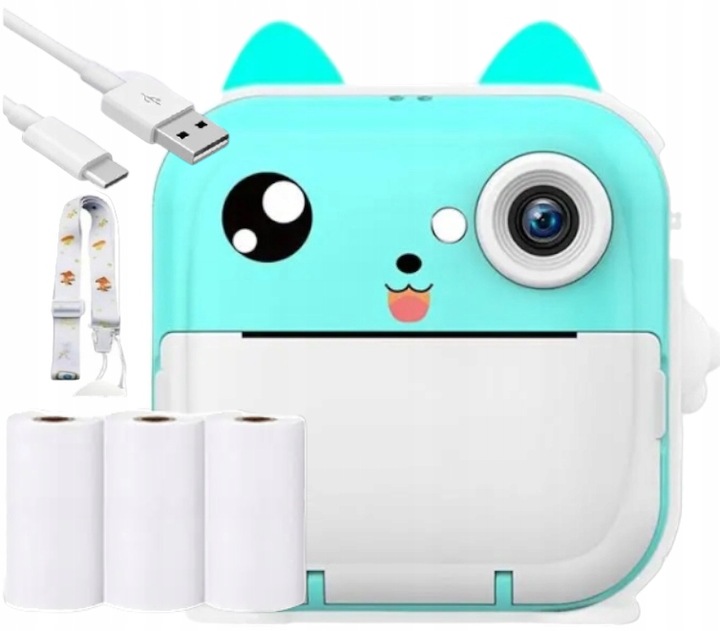 MINI DRUKARKA DRUKUŚ 2.0 APARAT NATYCHMIASTOWY TERMICZNA ZDJĘCIA + 13 ROLEK