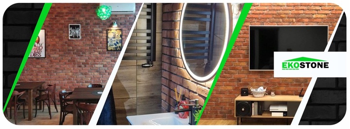 STARA CEGŁA Z GOTOWĄ FUGĄ CZERWONA LOFT PŁYTKI DEKORACYJNA NA ŚCIANĘ