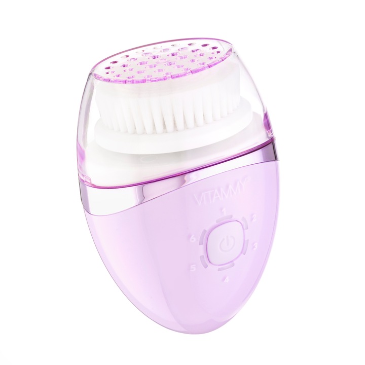 SZCZOTECZKA SONICZNA DO TWARZY 6TRYBÓW 3KOŃCÓWKI USB MASAŻ VITAMMY KLENEO