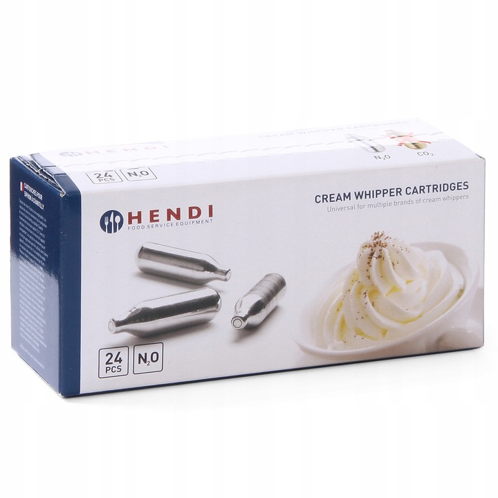 Naboje do syfonu do bitej śmietany HENDI 24 szt