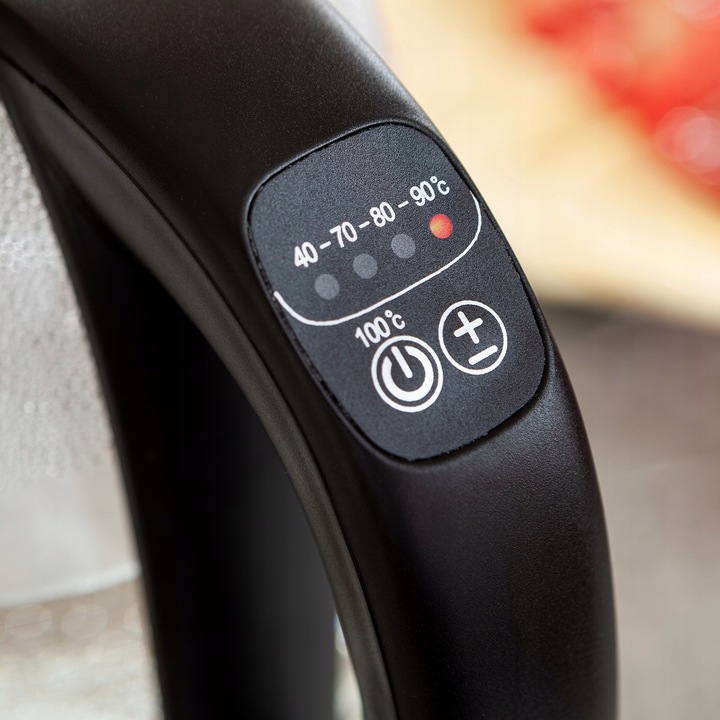 Czajnik elektryczny Eldom C510C 2200 W 1,7 l czarny szklany, NOWOCZESNY!