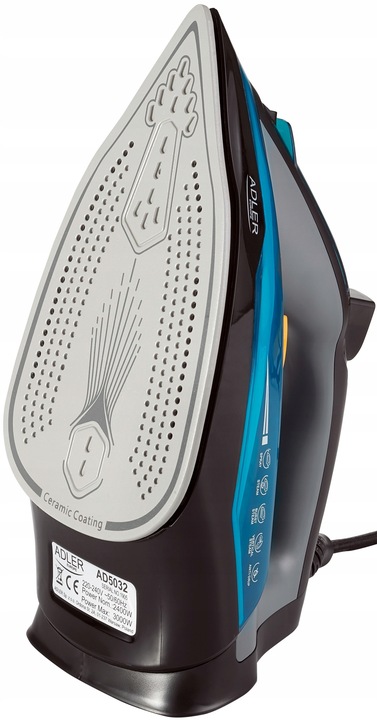 ŻELAZKO PAROWE CERAMICZNE SAMOCZYSZCZĄCE MOC 3000W STRAŻAK ANTI-CALC|DRIP