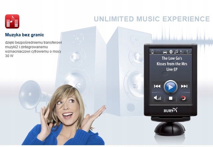 Bury CC9056 - samochodowy zestaw głośnomówiący LCD ISO Bluetooth do radia