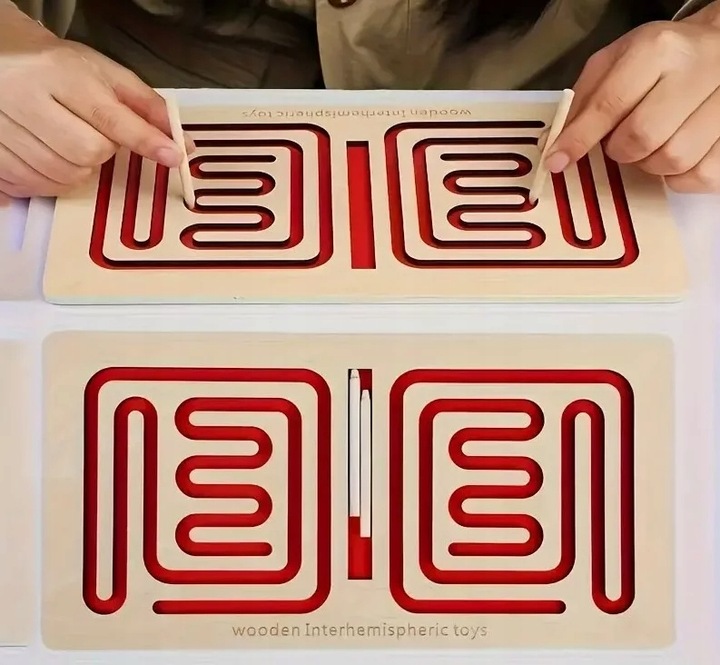 Trening Prawej i Lewej Półkuli Mózgu 3 tablice drewniane do treningu motory