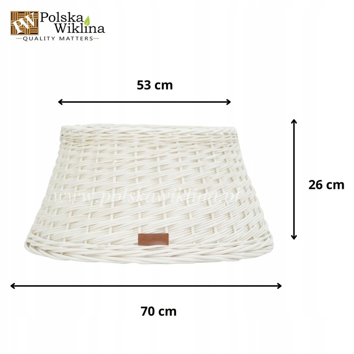 OSŁONA NA STOJAK POD CHOINKĘ 70 CM WIKLINOWA OSŁONKA BIEL-ECRU