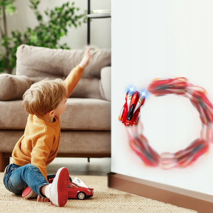 SAMOCHÓD JEŻDŻĄCY PO ŚCIANACH AUTO WYŚCIGÓWKA NA PILOTA ZDALNIE STEROWANE