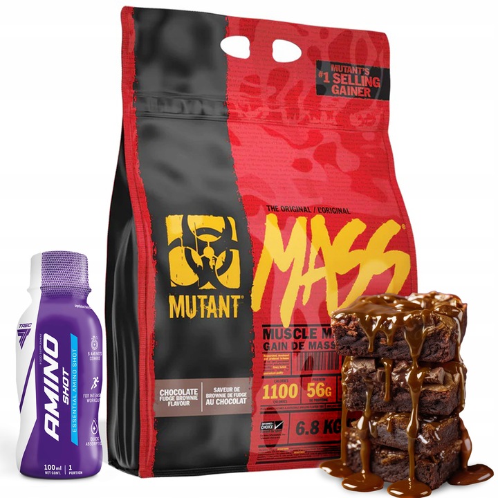 MUTANT MASS 6800g GAINER MASA WPC WPI | Brownie