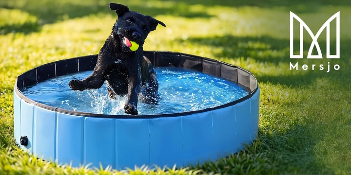 BASEN OGRODOWY DLA PAS, ZWIERZĄT, DZIECI SKŁADANY DEXTER 80x20 cm