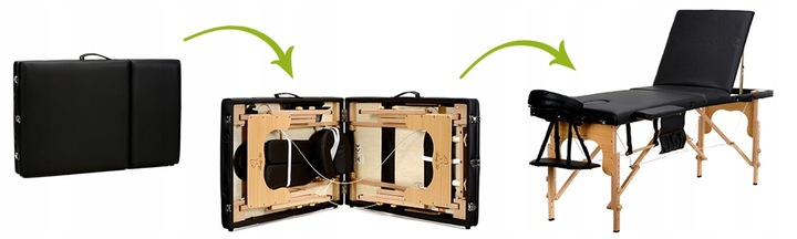 ŁÓŻKO DO MASAŻU STÓŁ KOSMETYCZNY 3-SEGMENTY +TORBA