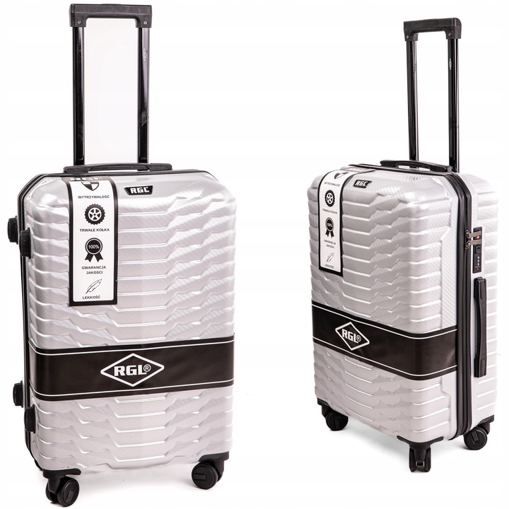 Średnia walizka XL NA 4 KÓŁKACH PODRÓŻNA POLICARBON TORBA RGL