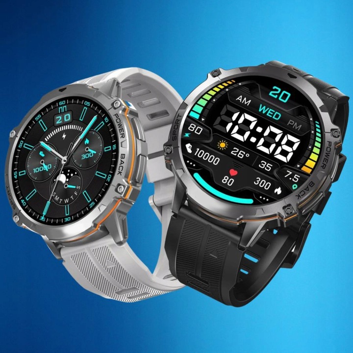 SMARTWATCH męski Rubicon ALWAYS DISPLAY KOMPAS BAROMETR AI