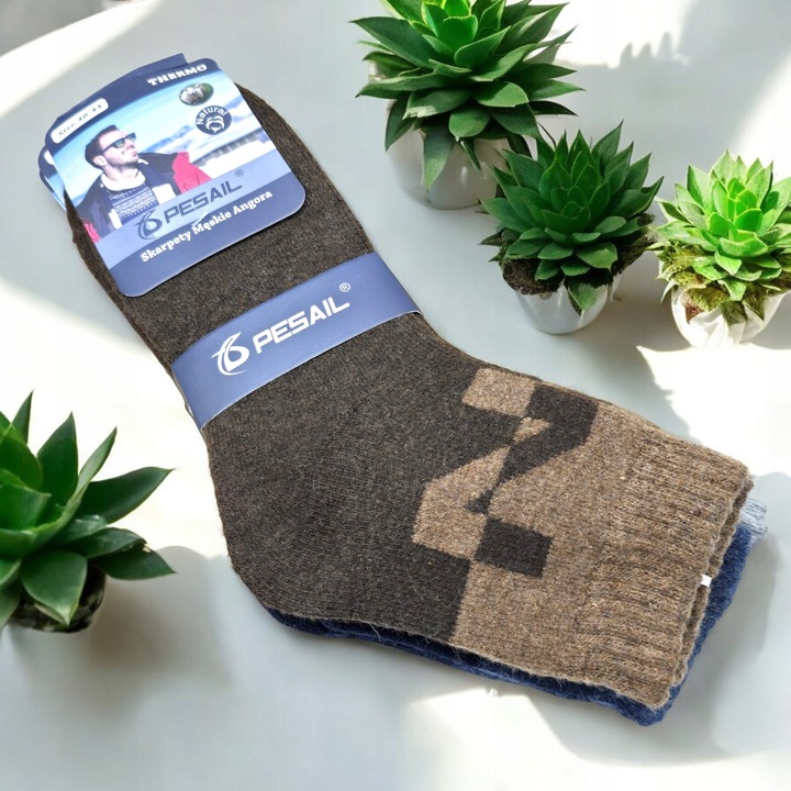 6x pary SKARPETY męskie zimowe THERMO bawełniane grube FROTTE mocne 43-46