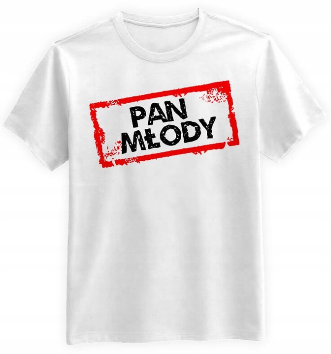 Koszulka Męska Pan Młody Biała L Tshirt na Wieczór Kawalerski