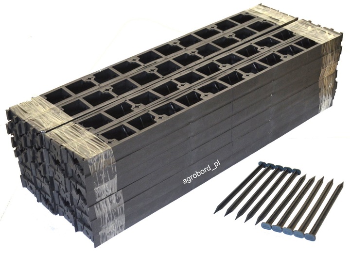 OBRZEŻE TRAWNIKOWE OGRODOWE 5,8cm PALISADA EKO BORDER 58mm 40m + 200 KOTEW