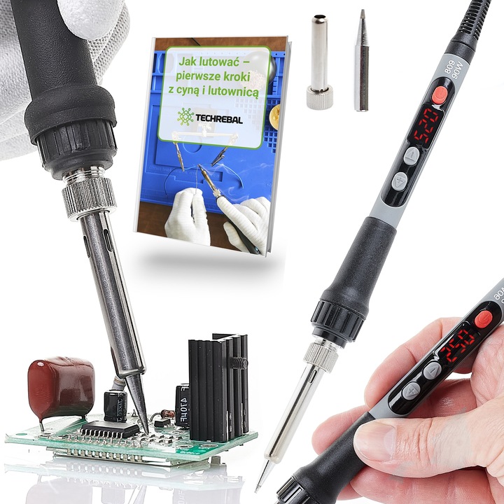 LUTOWNICA KOLBOWA GROTOWA 90W TECHREBAL SHADOWSOLDER WYŚWIETLACZ LCD MOCNA