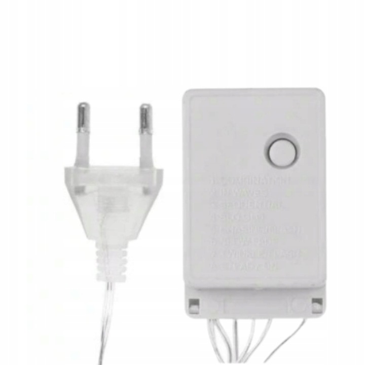 Lampki Sople Białe Choinkowe Świąteczne Zewnętrzne Ciepłe Blask 300 Led