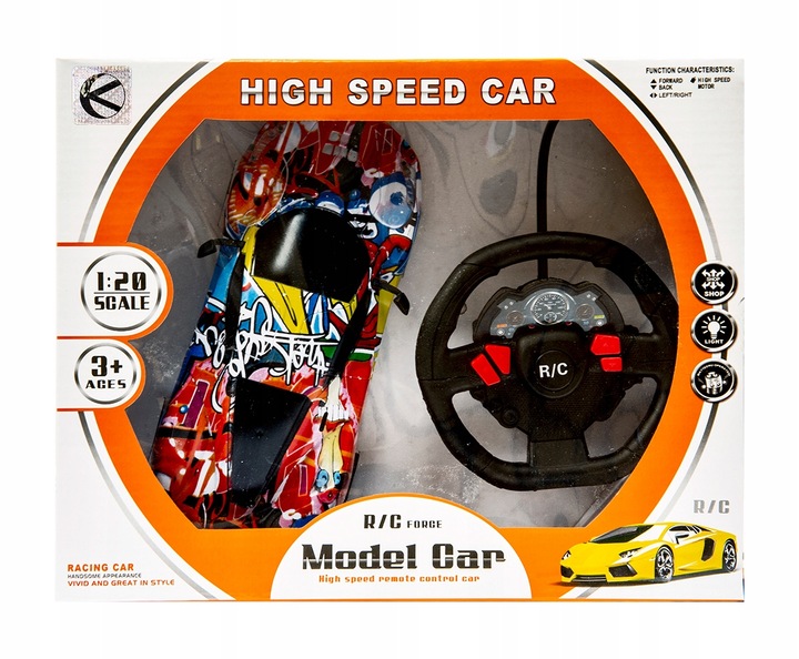 Samochód zdalnie sterowany graffiti, światło R/C