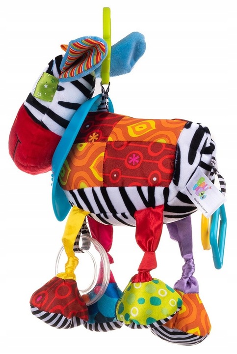 Zawieszka do wózka sensoryczna kontrastowa grzechotka Osioł Dave Dumel