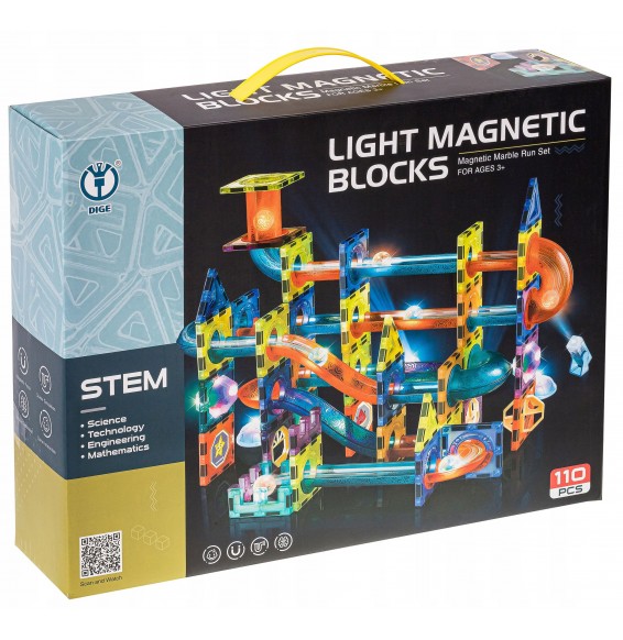 TOR KULKOWY 110 ELEMENTÓW DUŻY ZESTAW KULODROM KLOCKI KONSTRUKCYJNE