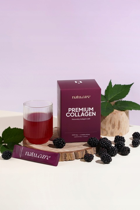 Kolagen Rybi Do Picia Na Zmarszczki w Proszku 5000 mg Natu Care Jeżyna