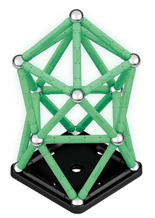 Klocki magnetyczne Geomag Glow Recycled 60el. 60